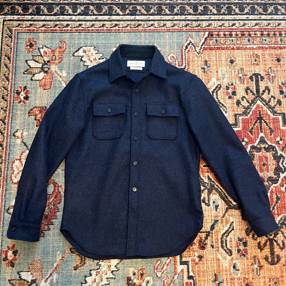 IMOGENE + WILLIE Hall CPO Overshirt, shirt, navy, large